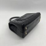 Chanel Small Coco Handle  Chevron Calfskin Black GHW