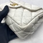 Chanel CC Hobo Shoulder Crinkled White GHW