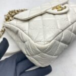 Chanel CC Hobo Shoulder Crinkled White GHW