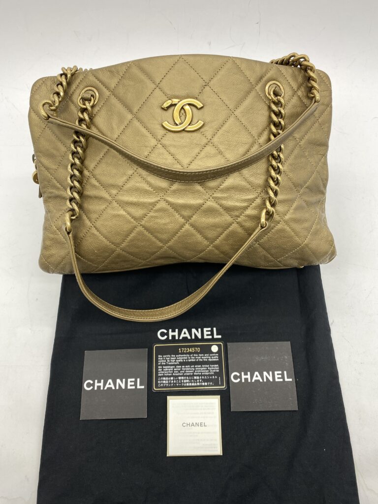 Chanel CC Crown Bag Gold GHW