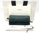 Celine Flap Wallet Dark Green