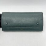 Celine Flap Wallet Dark Green