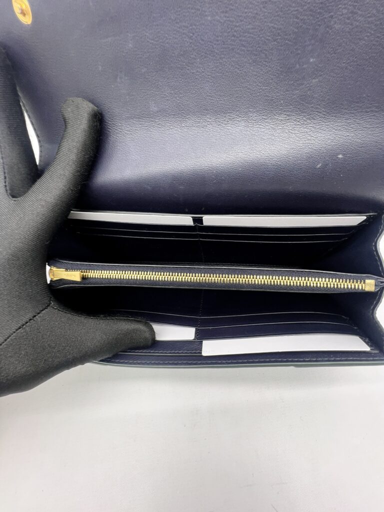 Celine Flap Wallet Dark Green