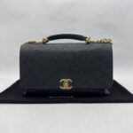 Chanel Flap Top Handle Caviar Black GHW
