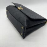 Chanel Flap Top Handle Caviar Black GHW