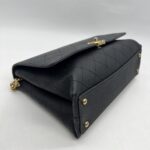 Chanel Flap Top Handle Caviar Black GHW
