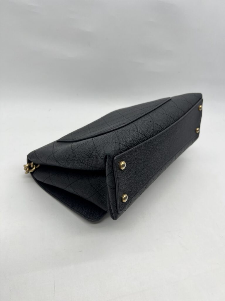 Chanel Flap Top Handle Caviar Black GHW