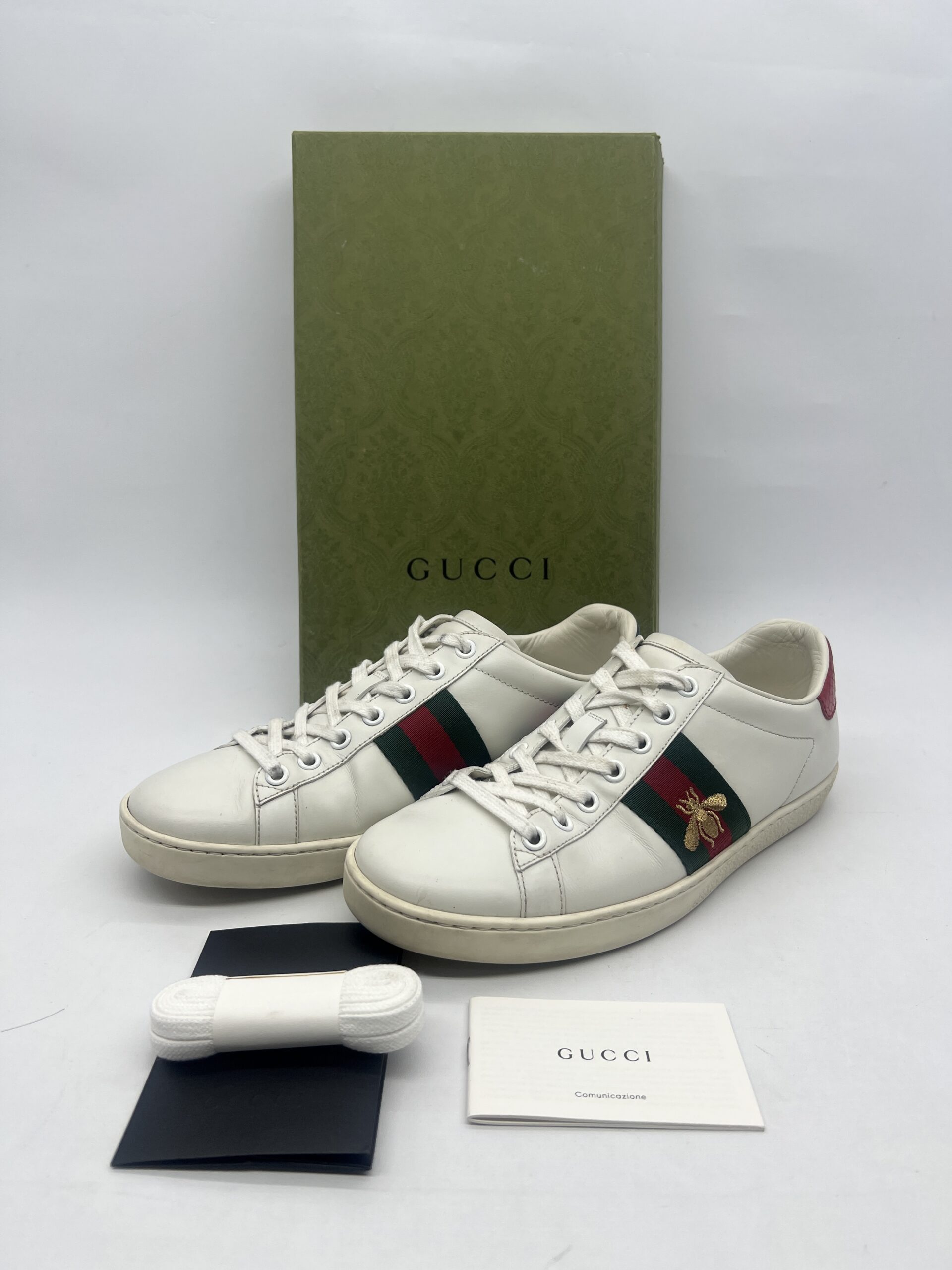 Gucci Ace Sneakers White Green Red Bee
