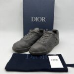 Dior B27 Uptown Low Top Grained Calfskin Gray