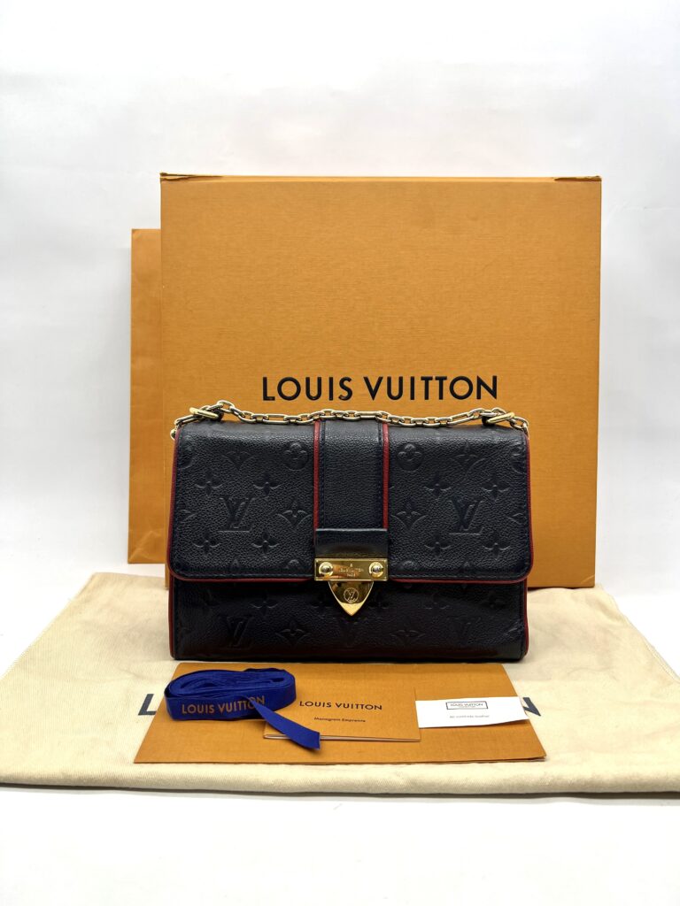 Louis Vuitton ST Sulpice PM Monogram Empreinte Marine Rouge GHW