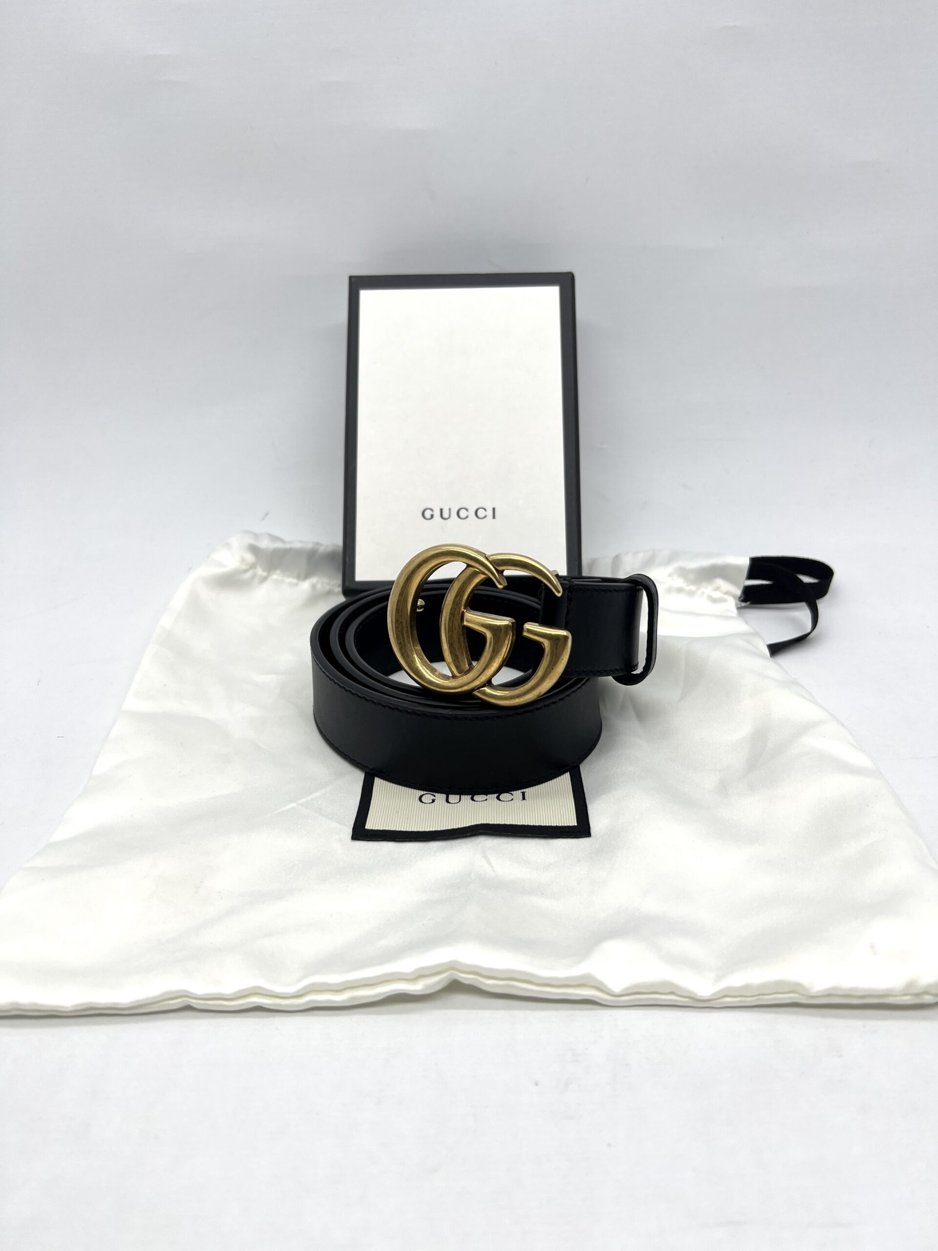 Gucci Belt Marmont GG 3 cm Black GHW