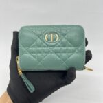 Dior Detachable Caro Zip Card Green GHW