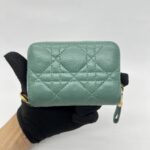 Dior Detachable Caro Zip Card Green GHW