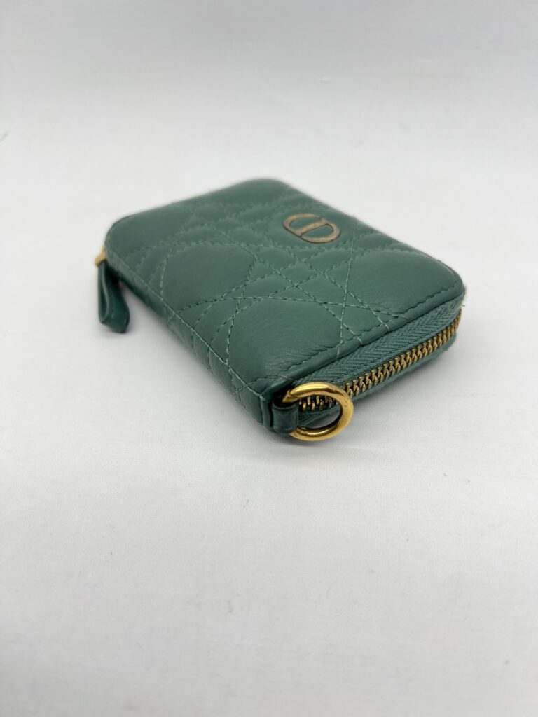Dior Detachable Caro Zip Card Green GHW