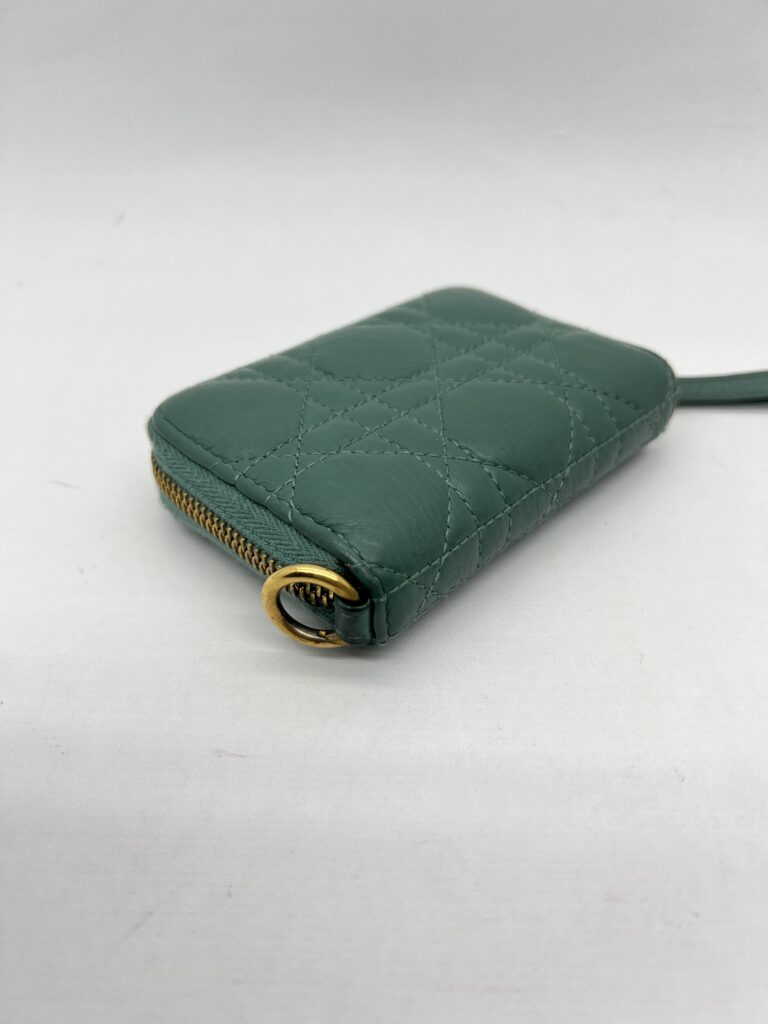 Dior Detachable Caro Zip Card Green GHW