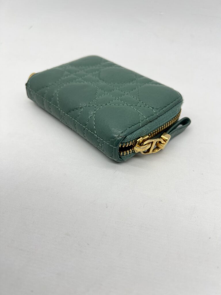 Dior Detachable Caro Zip Card Green GHW