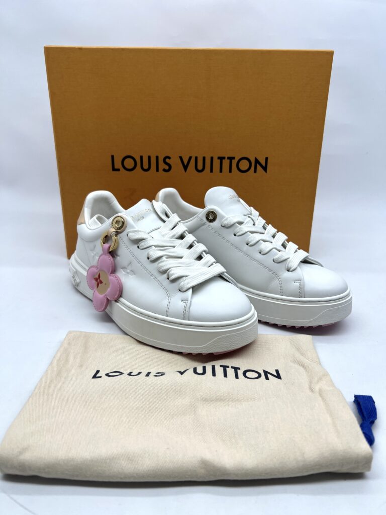 Louis Vuitton Time Out Sneakers White Pink Charm