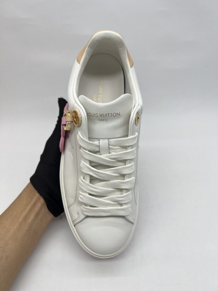 Louis Vuitton Time Out Sneakers White Pink Charm