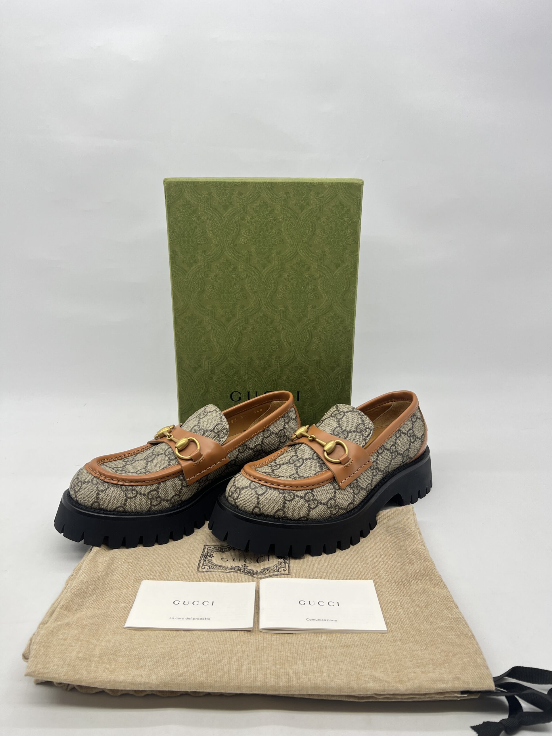 Gucci Loafer Horsebit Supreme Canvas Brown
