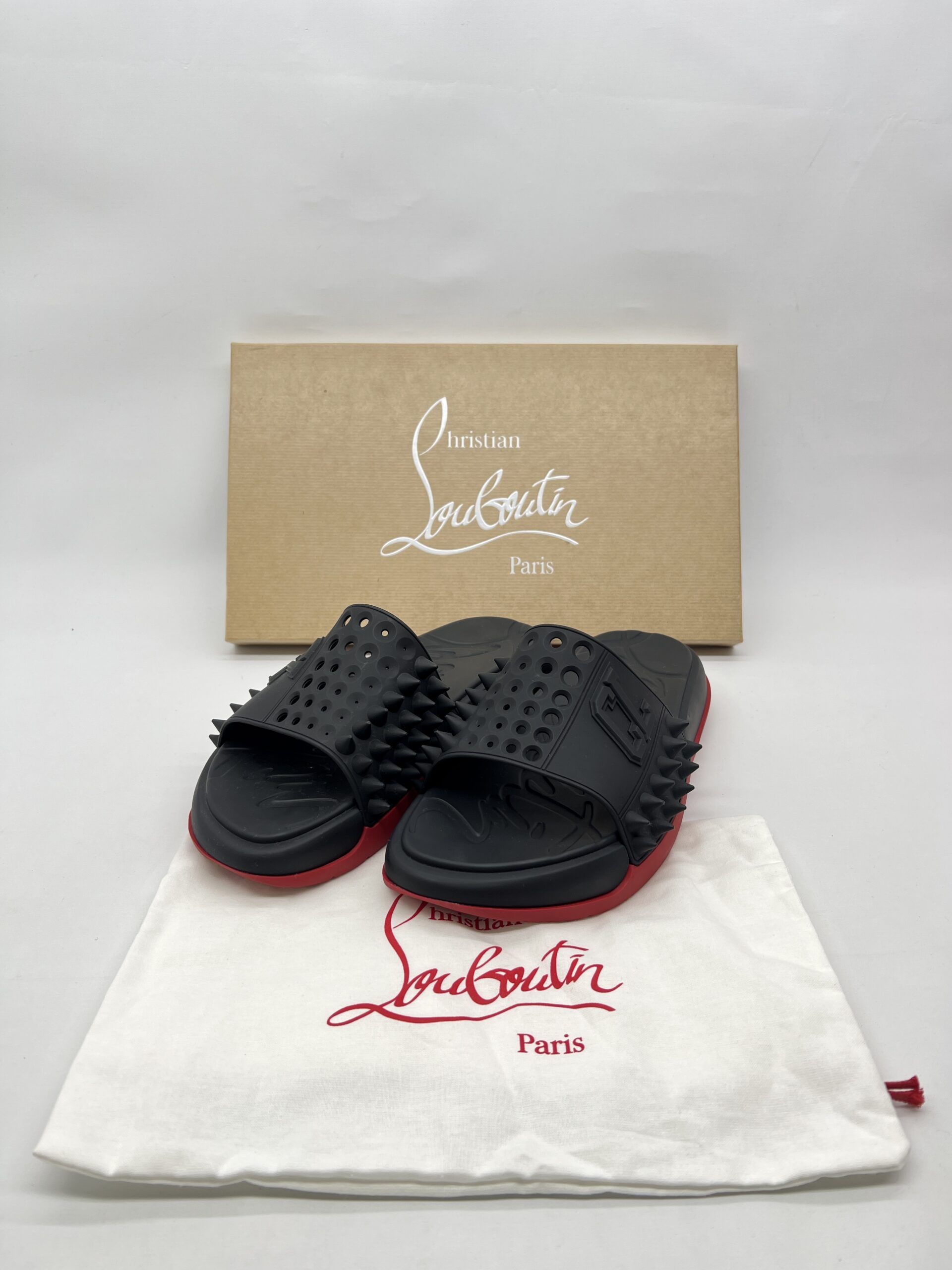 Christian Louboutin Take It Easy Sandal Rubber Black Red