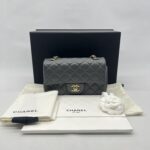 Chanel Mini Rectangel Classic Lambskin Grey GHW