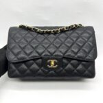 Chanel Jumbo Classic D Flap Caviar Black GHW