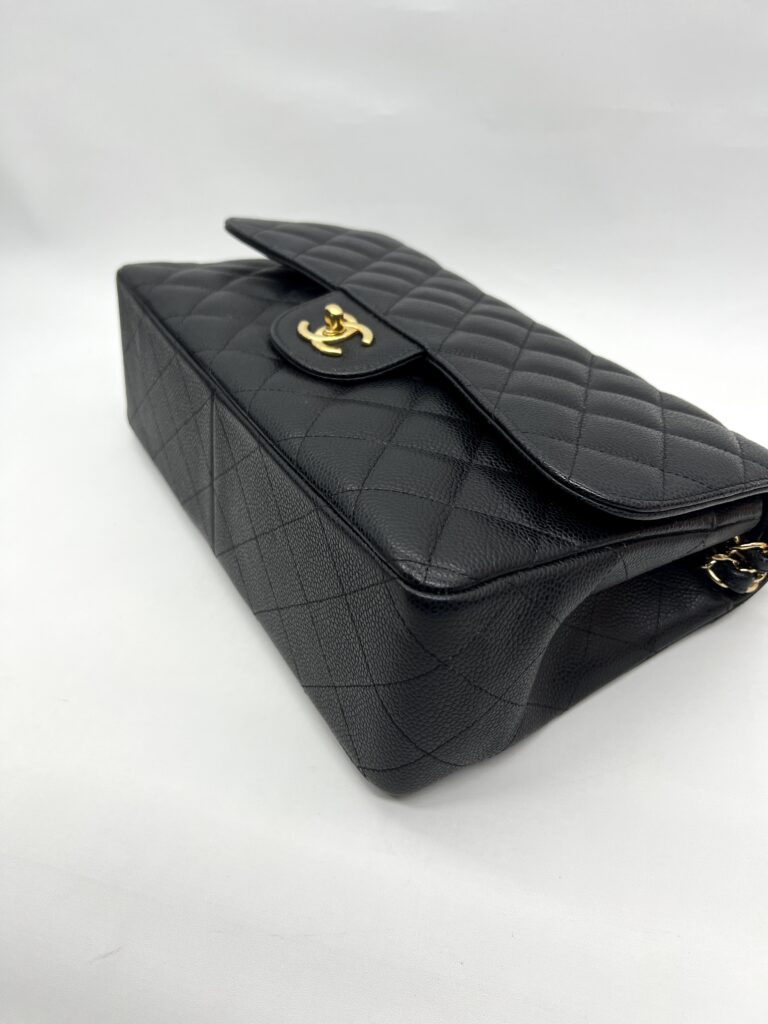 Chanel Jumbo Classic D Flap Caviar Black GHW
