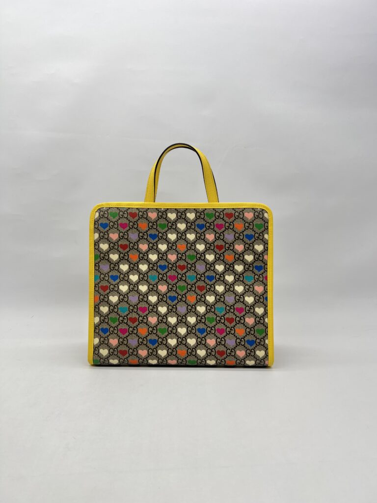 Gucci Shoulder 2 Way Top Supreme Canvas Yellow Heart