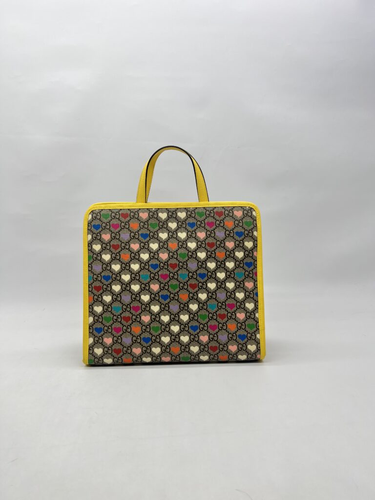 Gucci Shoulder 2 Way Top Supreme Canvas Yellow Heart