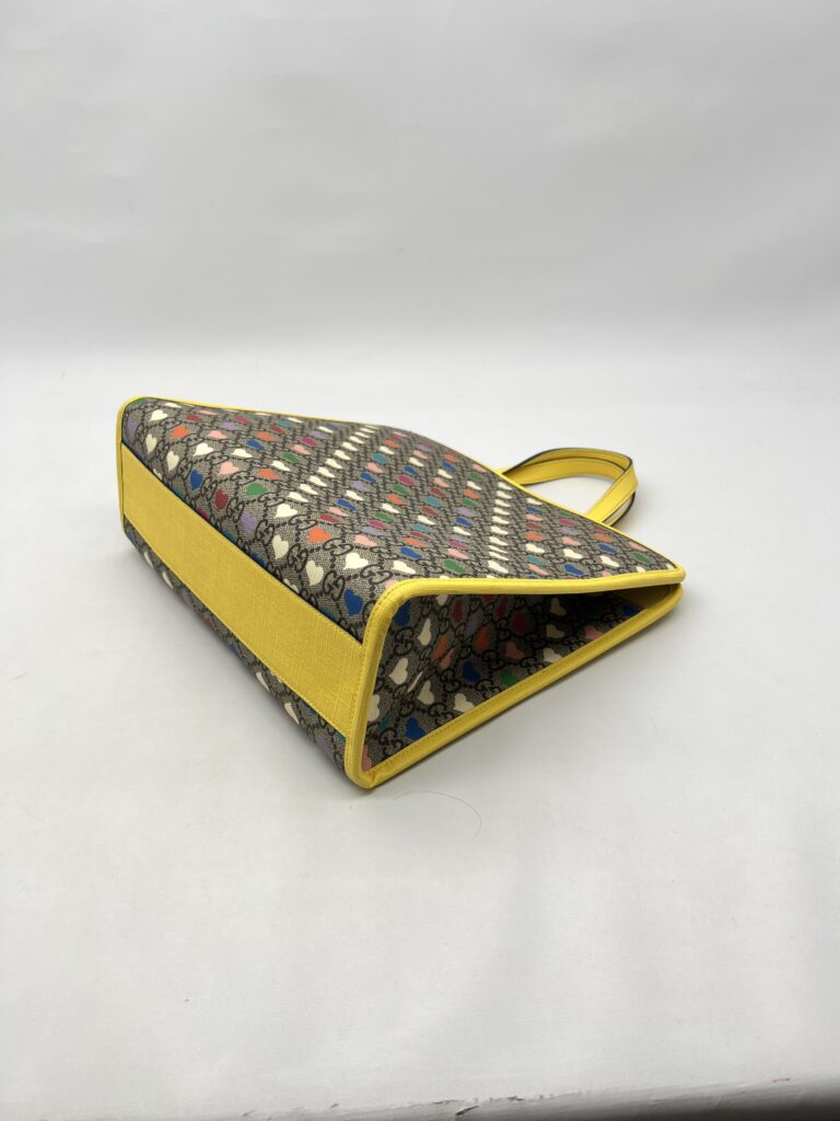 Gucci Shoulder 2 Way Top Supreme Canvas Yellow Heart