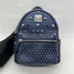 MCM Bebeboo Mini Leather Blue Metallic Crystal