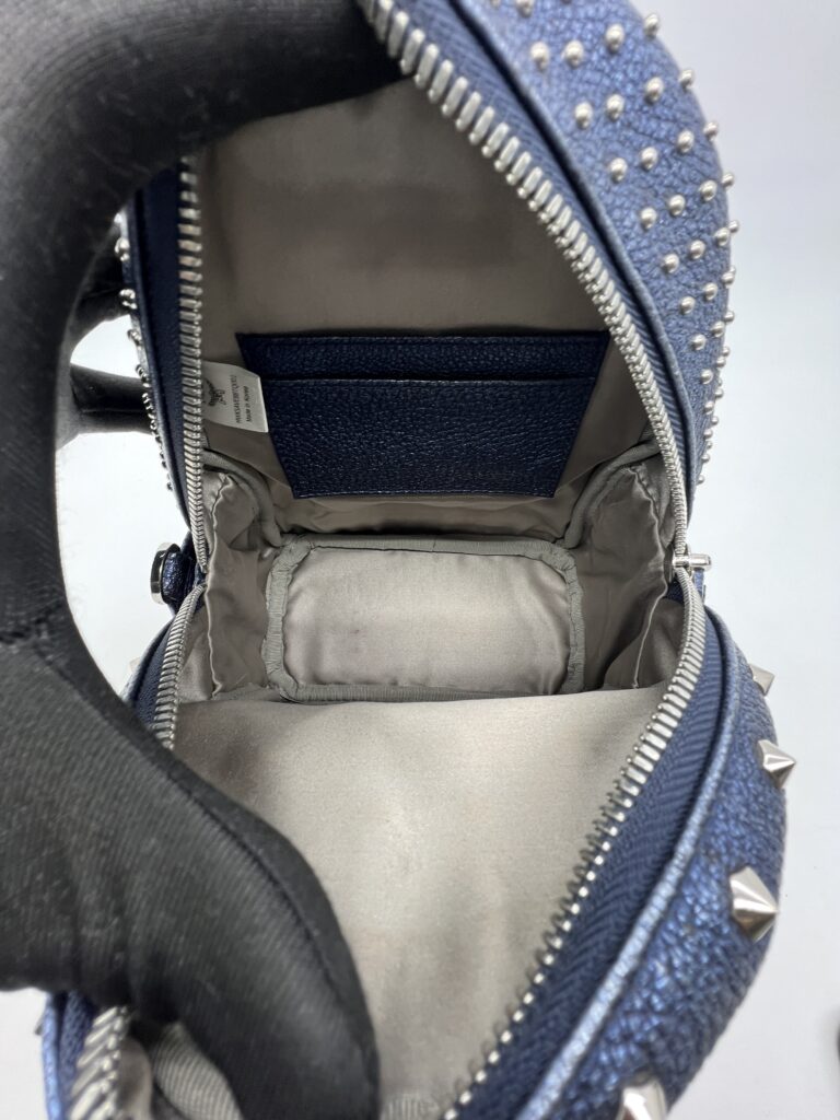 MCM Bebeboo Mini Leather Blue Metallic Crystal