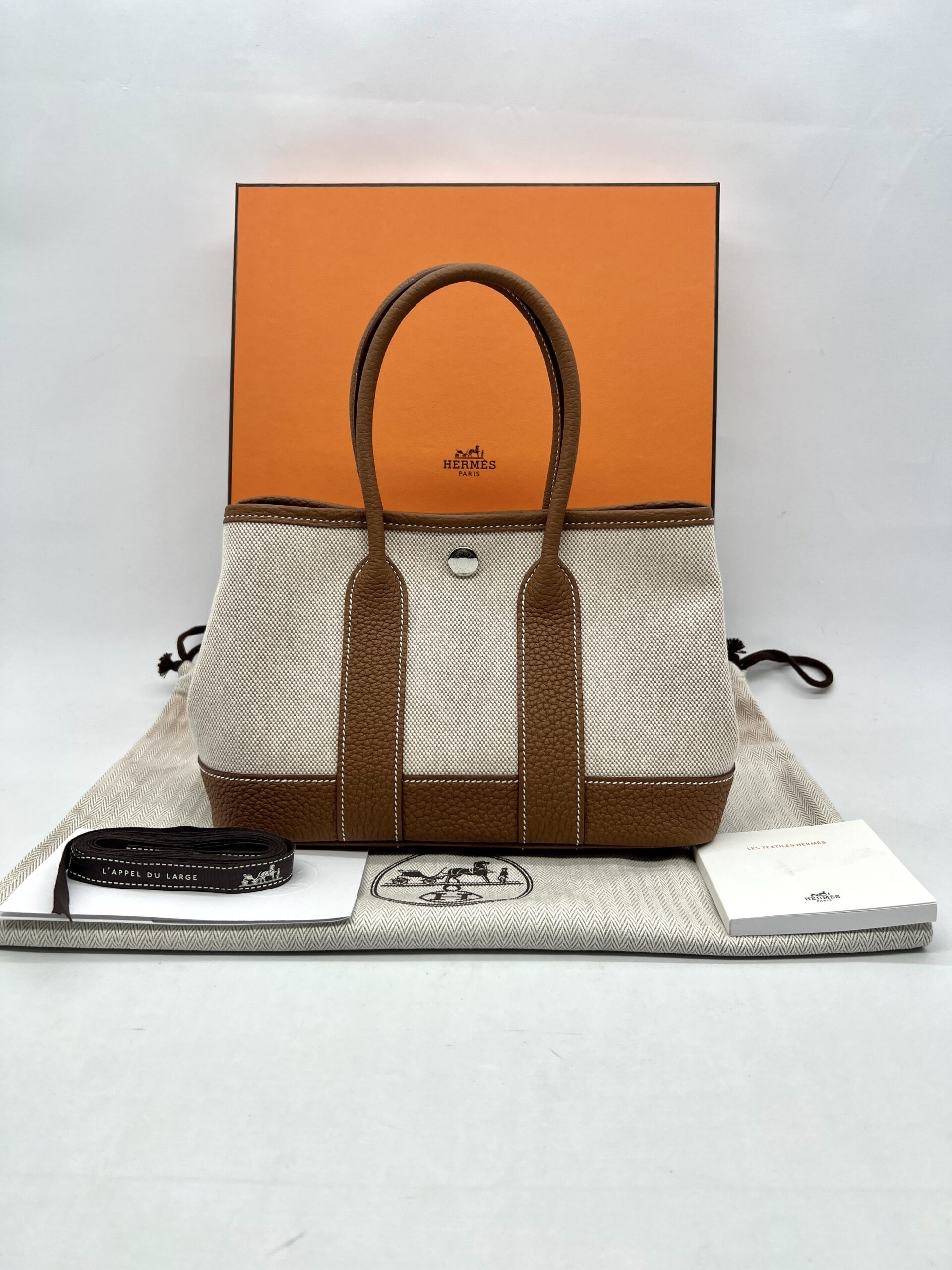Hermes Neo Garden 23 Negonda Ecru Beige Gold PHW