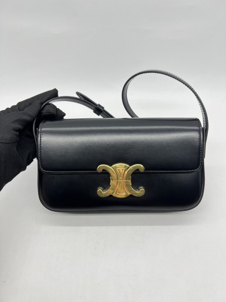 Celine Triomphe Black GHW
