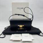 Celine Triomphe Black GHW