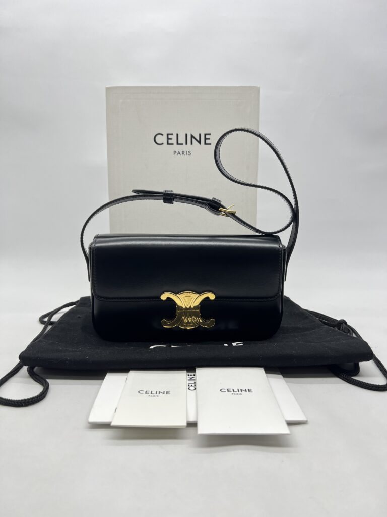 Celine Triomphe Black GHW