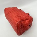 Bottega Veneta Mini Boston Intrecciato Red Orange BHW
