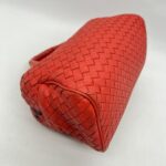 Bottega Veneta Mini Boston Intrecciato Red Orange BHW