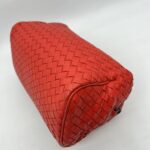 Bottega Veneta Mini Boston Intrecciato Red Orange BHW