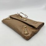 Balenciaga Giant Envelope Clutch Agneau Caramel GHW