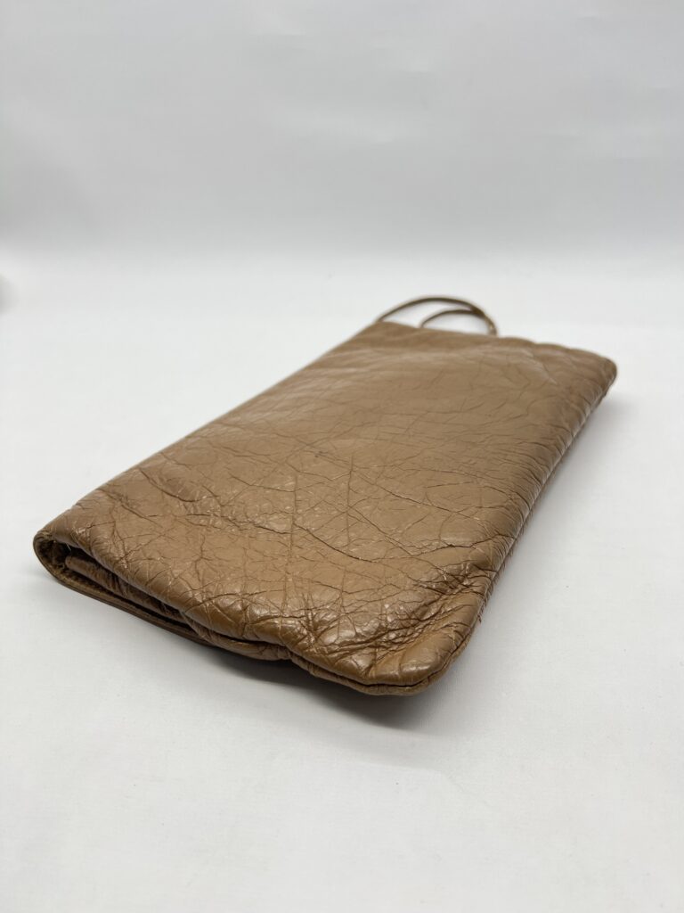 Balenciaga Giant Envelope Clutch Agneau Caramel GHW