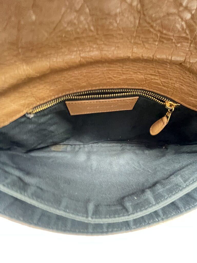 Balenciaga Giant Envelope Clutch Agneau Caramel GHW