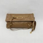 Balenciaga Giant Envelope Clutch Agneau Caramel GHW