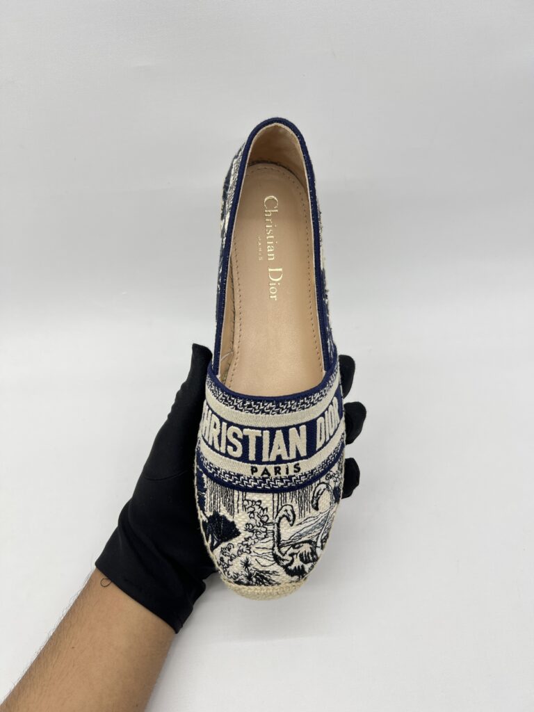 Dior Granville Espadrilles Blue Tropical Toile