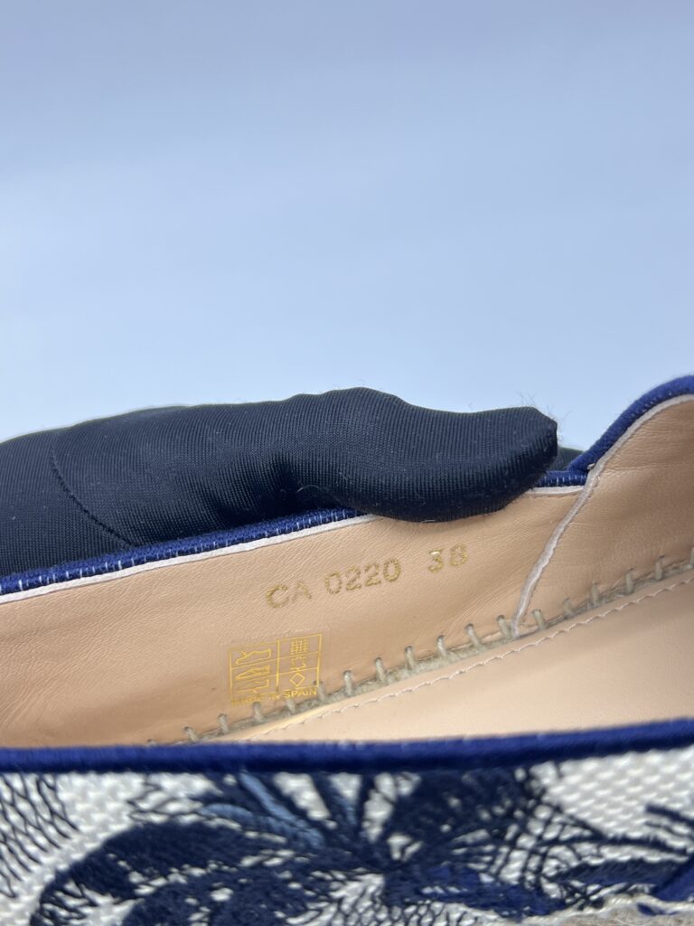 Dior Granville Espadrilles Blue Tropical Toile