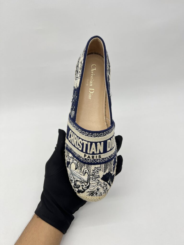 Dior Granville Espadrilles Blue Tropical Toile