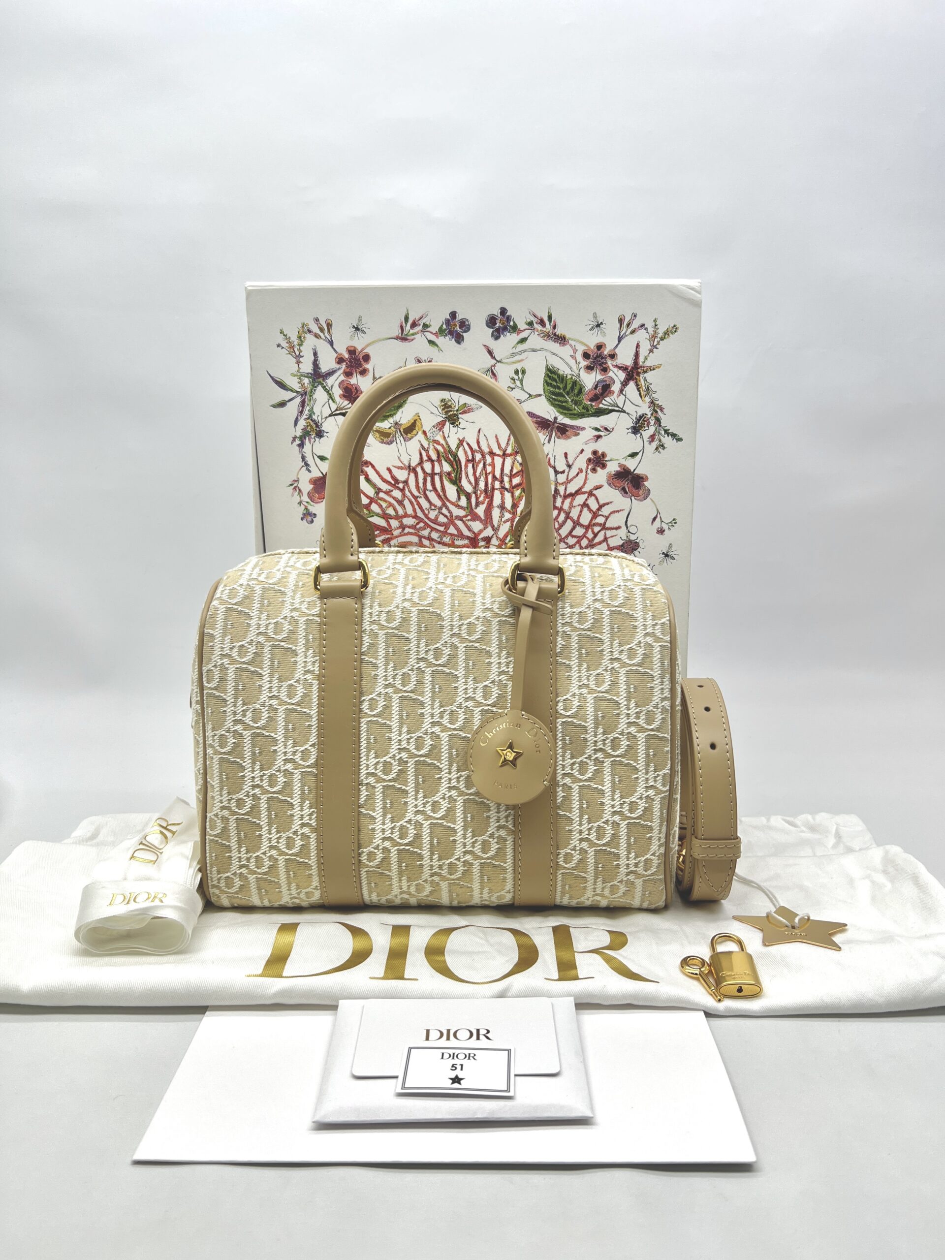 Dior Groove 25 Canvas Natural Jacquard GHW