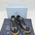 Prada Lane Sneakers Black Suede