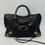 Balenciaga Small City Edge Chevre Black GHW