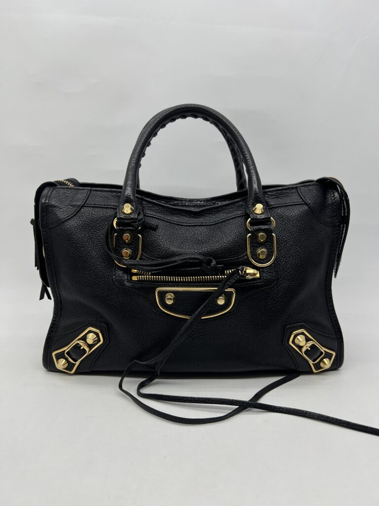 Balenciaga Small City Edge Chevre Black GHW